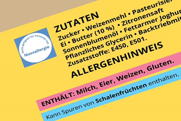 Beispielhafte Abbildung von Inhaltsstoffen in Lebensmitteln
